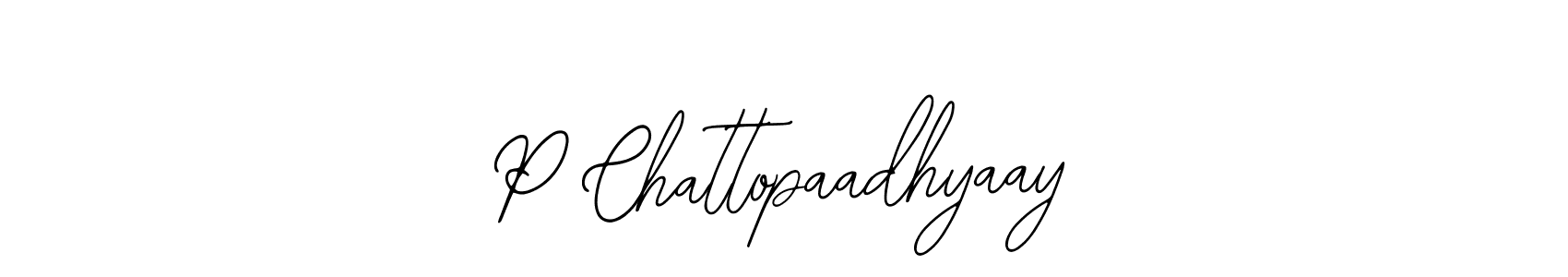 You should practise on your own different ways (Bearetta-2O07w) to write your name (P Chattopaadhyaay) in signature. don't let someone else do it for you. P Chattopaadhyaay signature style 12 images and pictures png