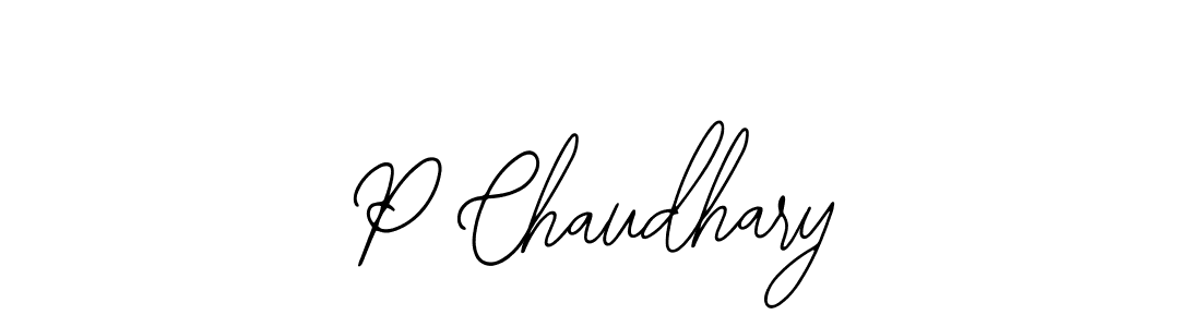 Design your own signature with our free online signature maker. With this signature software, you can create a handwritten (Bearetta-2O07w) signature for name P Chaudhary. P Chaudhary signature style 12 images and pictures png