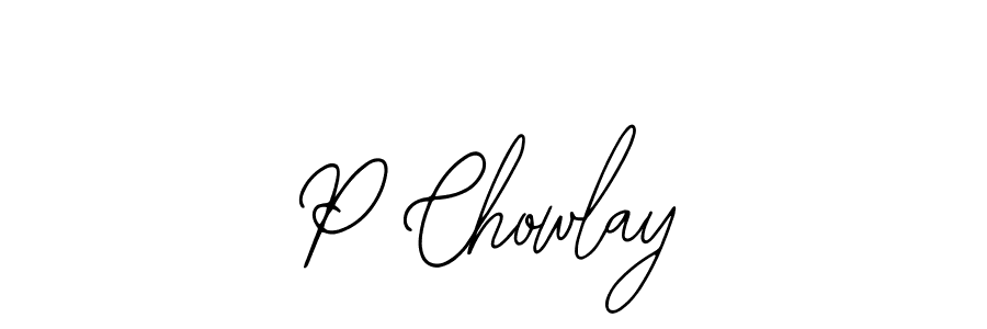 How to make P Chowlay signature? Bearetta-2O07w is a professional autograph style. Create handwritten signature for P Chowlay name. P Chowlay signature style 12 images and pictures png