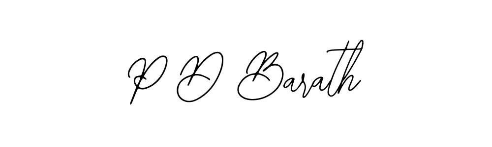 Design your own signature with our free online signature maker. With this signature software, you can create a handwritten (Bearetta-2O07w) signature for name P D Barath. P D Barath signature style 12 images and pictures png