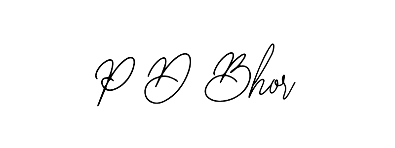 Also we have P D Bhor name is the best signature style. Create professional handwritten signature collection using Bearetta-2O07w autograph style. P D Bhor signature style 12 images and pictures png