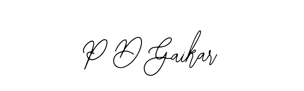 Also we have P D Gaikar name is the best signature style. Create professional handwritten signature collection using Bearetta-2O07w autograph style. P D Gaikar signature style 12 images and pictures png
