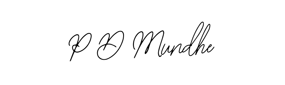 Create a beautiful signature design for name P D Mundhe. With this signature (Bearetta-2O07w) fonts, you can make a handwritten signature for free. P D Mundhe signature style 12 images and pictures png