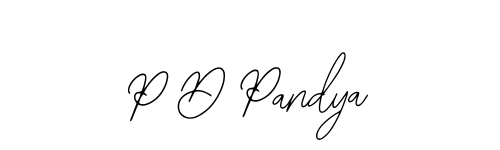 Also You can easily find your signature by using the search form. We will create P D Pandya name handwritten signature images for you free of cost using Bearetta-2O07w sign style. P D Pandya signature style 12 images and pictures png