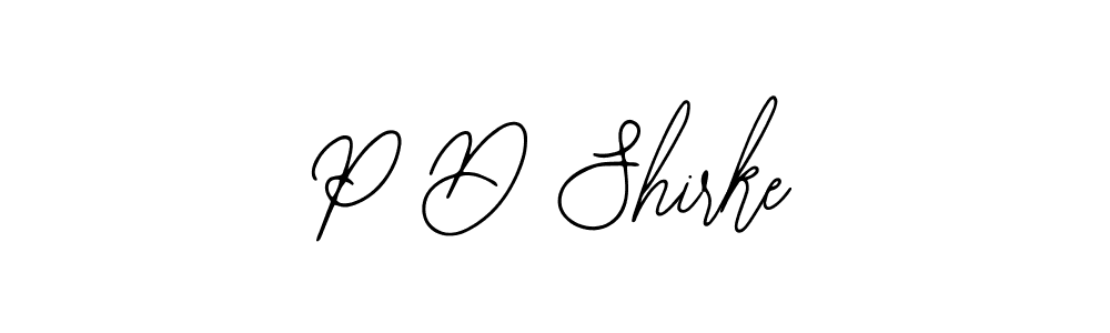Make a beautiful signature design for name P D Shirke. With this signature (Bearetta-2O07w) style, you can create a handwritten signature for free. P D Shirke signature style 12 images and pictures png
