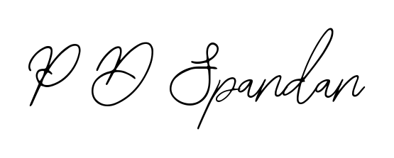 Master the art of signing with P D Spandan written in fluent Bearetta-2O07w script. A great template to practice and refine your handwriting. P D Spandan signature style 12 images and pictures png