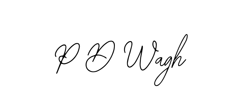 Make a beautiful signature design for name P D Wagh. With this signature (Bearetta-2O07w) style, you can create a handwritten signature for free. P D Wagh signature style 12 images and pictures png