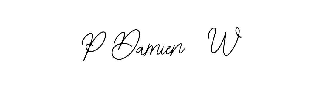 You should practise on your own different ways (Bearetta-2O07w) to write your name (P Damien  W) in signature. don't let someone else do it for you. P Damien  W signature style 12 images and pictures png