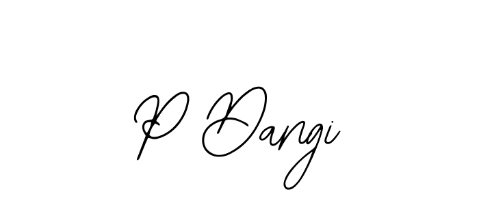 You should practise on your own different ways (Bearetta-2O07w) to write your name (P Dangi) in signature. don't let someone else do it for you. P Dangi signature style 12 images and pictures png