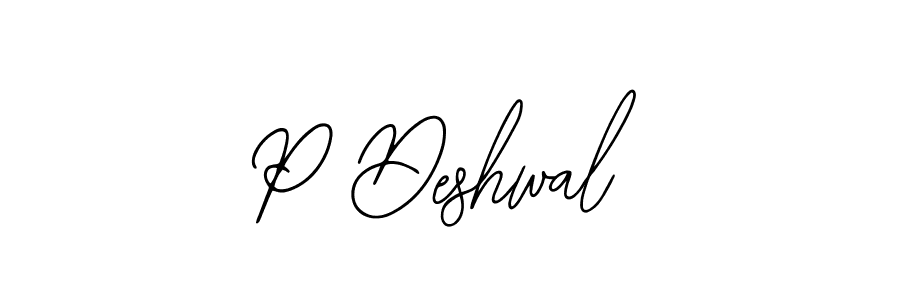 P Deshwal stylish signature style. Best Handwritten Sign (Bearetta-2O07w) for my name. Handwritten Signature Collection Ideas for my name P Deshwal. P Deshwal signature style 12 images and pictures png