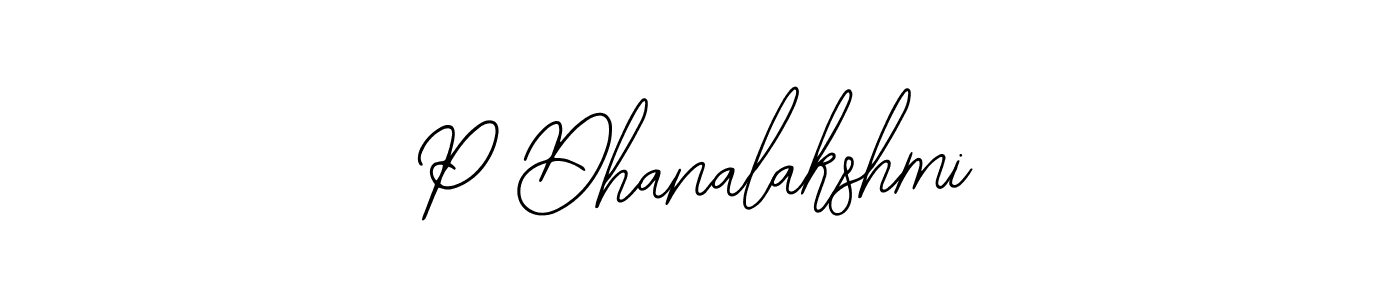 The best way (Bearetta-2O07w) to make a short signature is to pick only two or three words in your name. The name P Dhanalakshmi include a total of six letters. For converting this name. P Dhanalakshmi signature style 12 images and pictures png