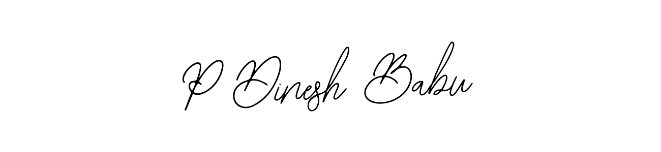 Similarly Bearetta-2O07w is the best handwritten signature design. Signature creator online .You can use it as an online autograph creator for name P Dinesh Babu. P Dinesh Babu signature style 12 images and pictures png