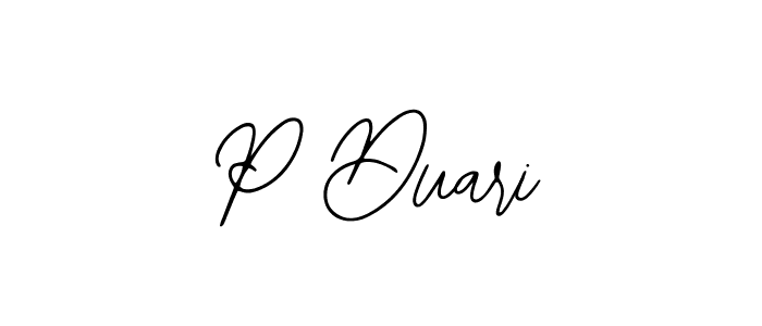 You should practise on your own different ways (Bearetta-2O07w) to write your name (P Duari) in signature. don't let someone else do it for you. P Duari signature style 12 images and pictures png