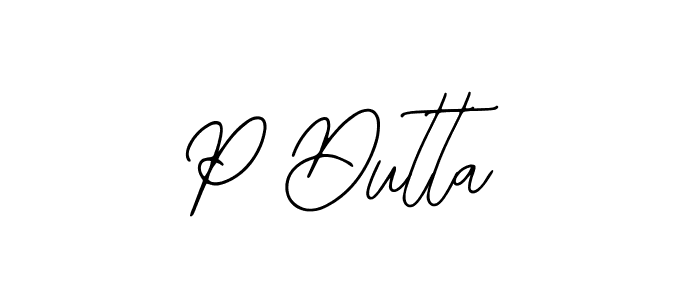 How to make P Dutta name signature. Use Bearetta-2O07w style for creating short signs online. This is the latest handwritten sign. P Dutta signature style 12 images and pictures png