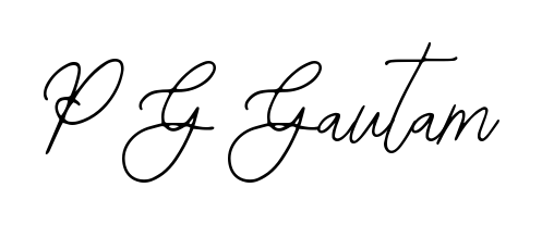 A stylish, flowing autograph style designed for name P G Gautam using Bearetta-2O07w typography. Perfect for digital creative projects. P G Gautam signature style 12 images and pictures png