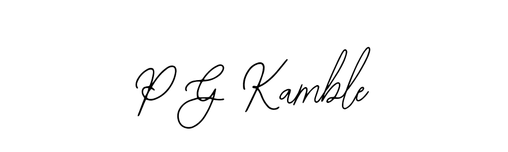 Bearetta-2O07w is a professional signature style that is perfect for those who want to add a touch of class to their signature. It is also a great choice for those who want to make their signature more unique. Get P G Kamble name to fancy signature for free. P G Kamble signature style 12 images and pictures png