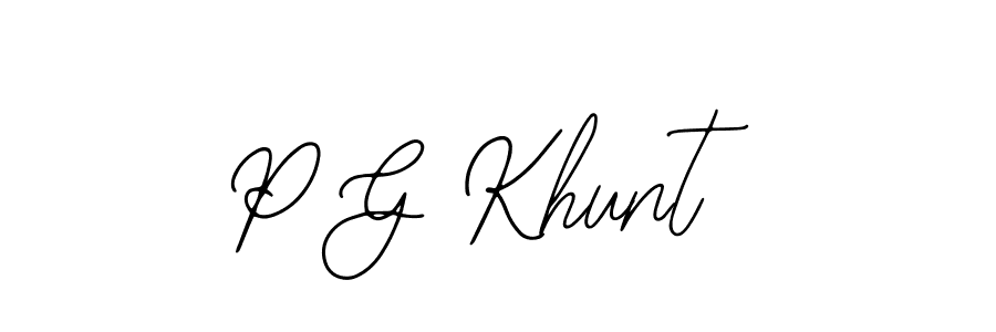 Best and Professional Signature Style for P G Khunt. Bearetta-2O07w Best Signature Style Collection. P G Khunt signature style 12 images and pictures png