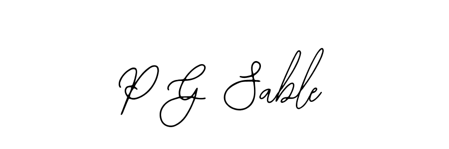 Use a signature maker to create a handwritten signature online. With this signature software, you can design (Bearetta-2O07w) your own signature for name P G Sable. P G Sable signature style 12 images and pictures png