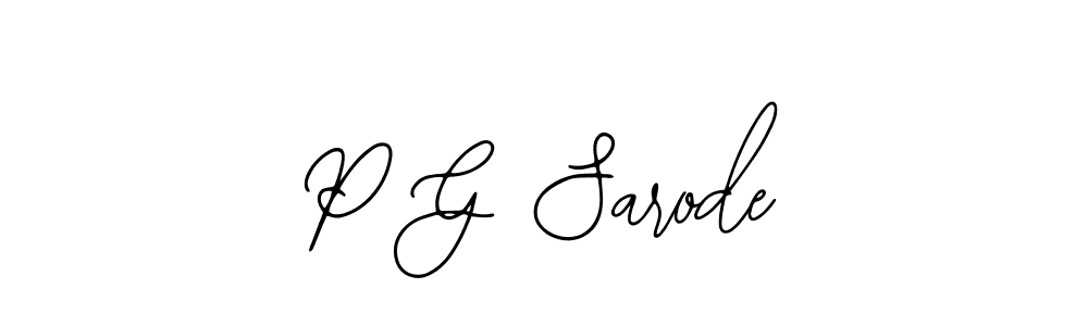 Design your own signature with our free online signature maker. With this signature software, you can create a handwritten (Bearetta-2O07w) signature for name P G Sarode. P G Sarode signature style 12 images and pictures png