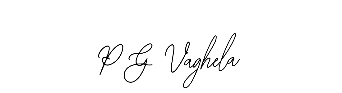 You should practise on your own different ways (Bearetta-2O07w) to write your name (P G Vaghela) in signature. don't let someone else do it for you. P G Vaghela signature style 12 images and pictures png