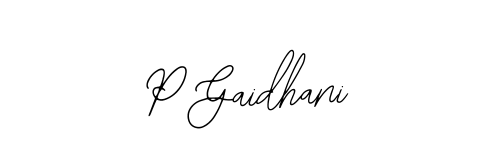 P Gaidhani stylish signature style. Best Handwritten Sign (Bearetta-2O07w) for my name. Handwritten Signature Collection Ideas for my name P Gaidhani. P Gaidhani signature style 12 images and pictures png