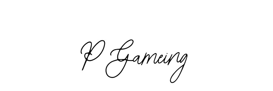 Create a beautiful signature design for name P Gameing. With this signature (Bearetta-2O07w) fonts, you can make a handwritten signature for free. P Gameing signature style 12 images and pictures png