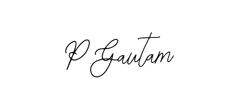 You should practise on your own different ways (Bearetta-2O07w) to write your name (P Gautam) in signature. don't let someone else do it for you. P Gautam signature style 12 images and pictures png