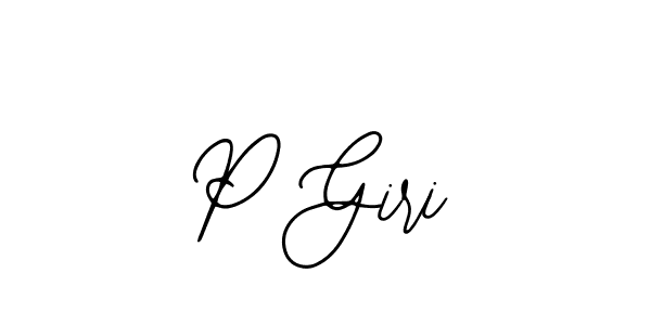 The best way (Bearetta-2O07w) to make a short signature is to pick only two or three words in your name. The name P Giri include a total of six letters. For converting this name. P Giri signature style 12 images and pictures png