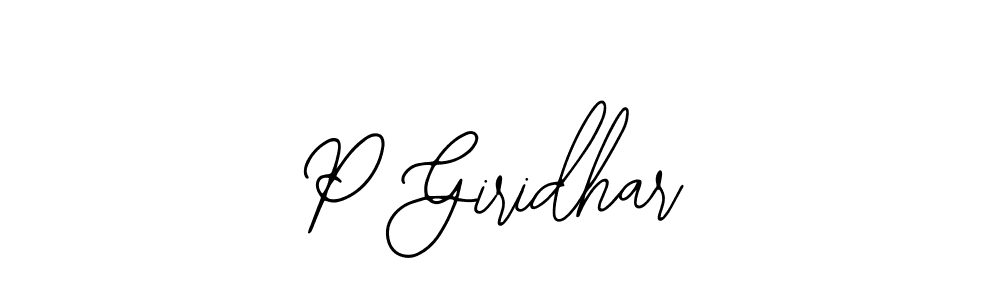 Make a beautiful signature design for name P Giridhar. With this signature (Bearetta-2O07w) style, you can create a handwritten signature for free. P Giridhar signature style 12 images and pictures png