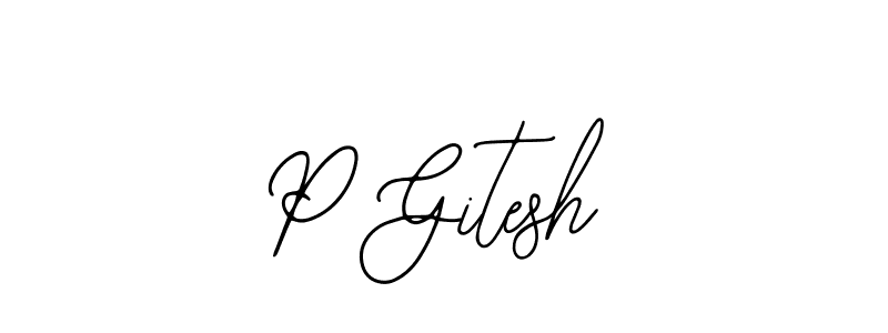 P Gitesh stylish signature style. Best Handwritten Sign (Bearetta-2O07w) for my name. Handwritten Signature Collection Ideas for my name P Gitesh. P Gitesh signature style 12 images and pictures png