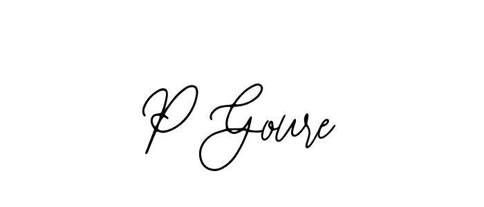 Create a beautiful signature design for name P Goure. With this signature (Bearetta-2O07w) fonts, you can make a handwritten signature for free. P Goure signature style 12 images and pictures png