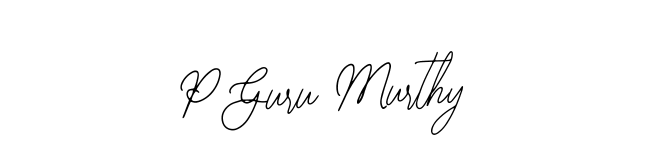 Design your own signature with our free online signature maker. With this signature software, you can create a handwritten (Bearetta-2O07w) signature for name P Guru Murthy. P Guru Murthy signature style 12 images and pictures png
