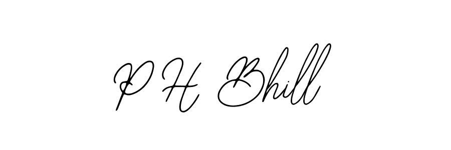 Create a beautiful signature design for name P H Bhill. With this signature (Bearetta-2O07w) fonts, you can make a handwritten signature for free. P H Bhill signature style 12 images and pictures png
