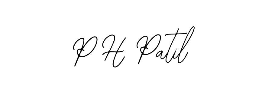 Use a signature maker to create a handwritten signature online. With this signature software, you can design (Bearetta-2O07w) your own signature for name P H Patil. P H Patil signature style 12 images and pictures png