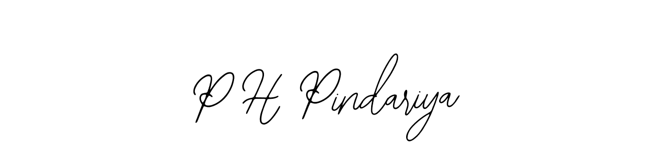 if you are searching for the best signature style for your name P H Pindariya. so please give up your signature search. here we have designed multiple signature styles  using Bearetta-2O07w. P H Pindariya signature style 12 images and pictures png