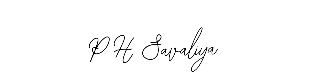 Also You can easily find your signature by using the search form. We will create P H Savaliya name handwritten signature images for you free of cost using Bearetta-2O07w sign style. P H Savaliya signature style 12 images and pictures png