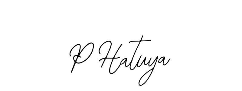 Make a beautiful signature design for name P Hatuya. With this signature (Bearetta-2O07w) style, you can create a handwritten signature for free. P Hatuya signature style 12 images and pictures png