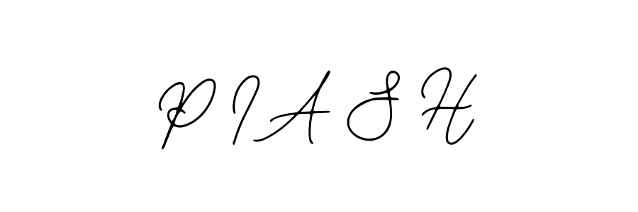 Make a beautiful signature design for name P I A S H. With this signature (Bearetta-2O07w) style, you can create a handwritten signature for free. P I A S H signature style 12 images and pictures png