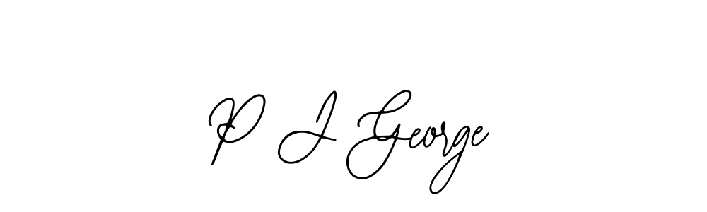 You should practise on your own different ways (Bearetta-2O07w) to write your name (P J George) in signature. don't let someone else do it for you. P J George signature style 12 images and pictures png