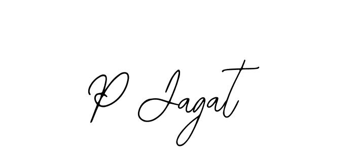 Use a signature maker to create a handwritten signature online. With this signature software, you can design (Bearetta-2O07w) your own signature for name P Jagat. P Jagat signature style 12 images and pictures png