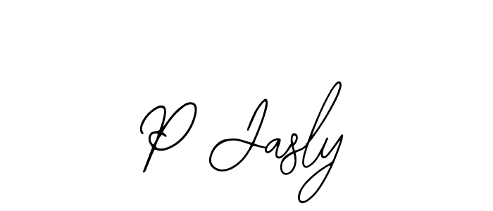 Design your own signature with our free online signature maker. With this signature software, you can create a handwritten (Bearetta-2O07w) signature for name P Jasly. P Jasly signature style 12 images and pictures png