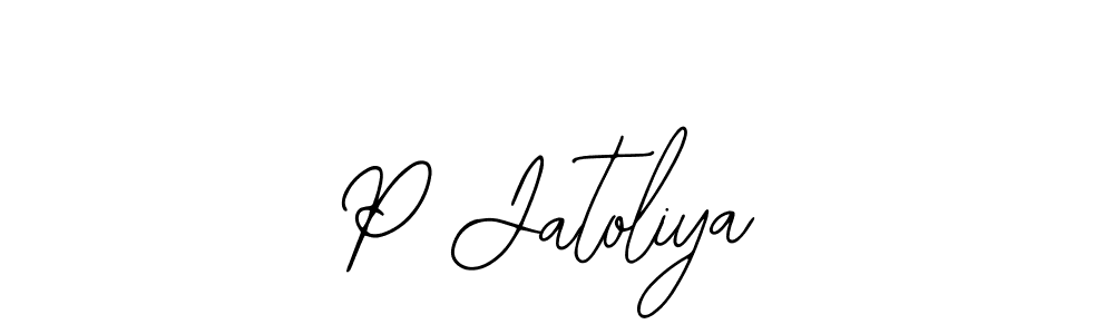 Make a beautiful signature design for name P Jatoliya. With this signature (Bearetta-2O07w) style, you can create a handwritten signature for free. P Jatoliya signature style 12 images and pictures png