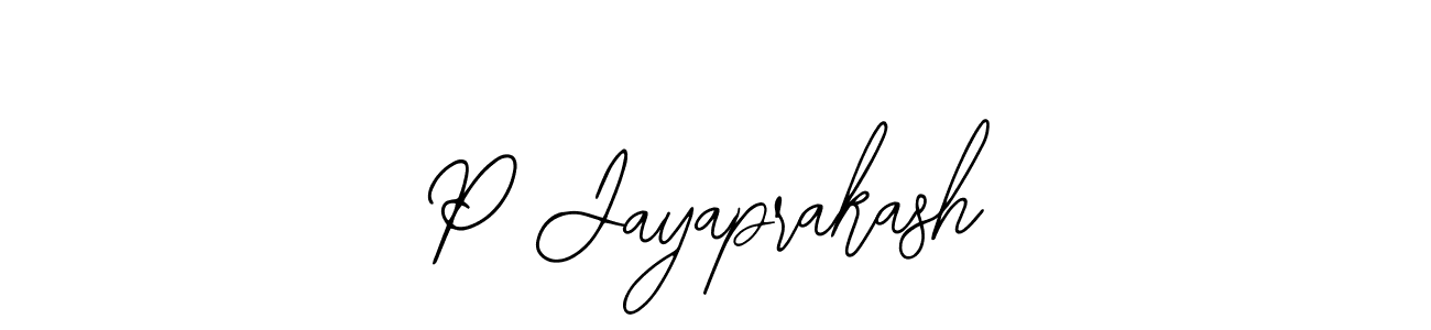 Make a beautiful signature design for name P Jayaprakash. With this signature (Bearetta-2O07w) style, you can create a handwritten signature for free. P Jayaprakash signature style 12 images and pictures png
