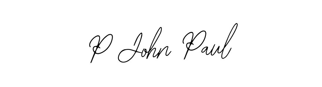 Make a beautiful signature design for name P John Paul. With this signature (Bearetta-2O07w) style, you can create a handwritten signature for free. P John Paul signature style 12 images and pictures png