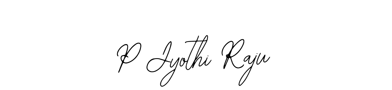 The best way (Bearetta-2O07w) to make a short signature is to pick only two or three words in your name. The name P Jyothi Raju include a total of six letters. For converting this name. P Jyothi Raju signature style 12 images and pictures png