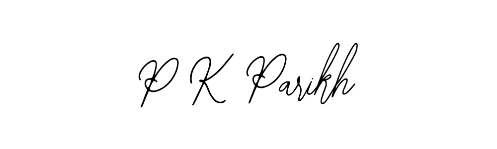 Make a beautiful signature design for name P K Parikh. With this signature (Bearetta-2O07w) style, you can create a handwritten signature for free. P K Parikh signature style 12 images and pictures png