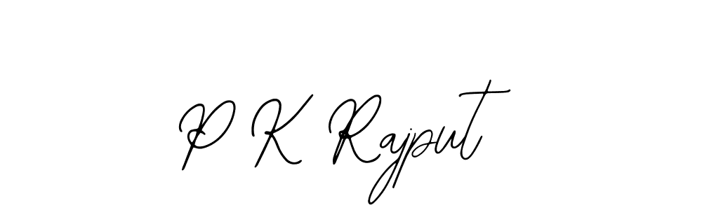 How to make P K Rajput name signature. Use Bearetta-2O07w style for creating short signs online. This is the latest handwritten sign. P K Rajput signature style 12 images and pictures png