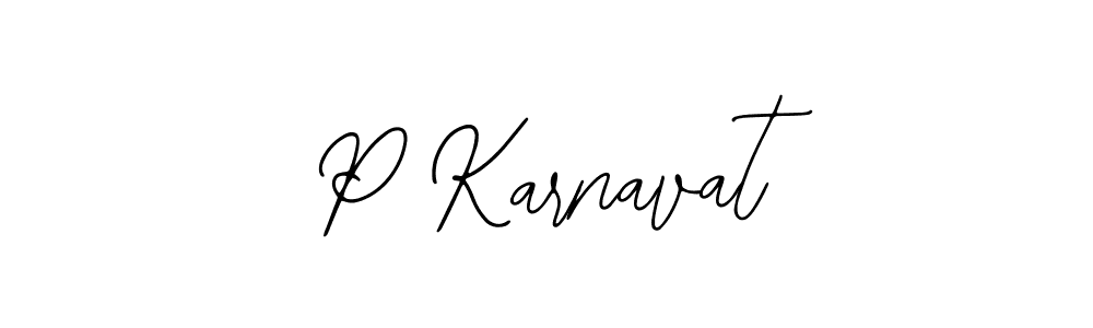 The best way (Bearetta-2O07w) to make a short signature is to pick only two or three words in your name. The name P Karnavat include a total of six letters. For converting this name. P Karnavat signature style 12 images and pictures png