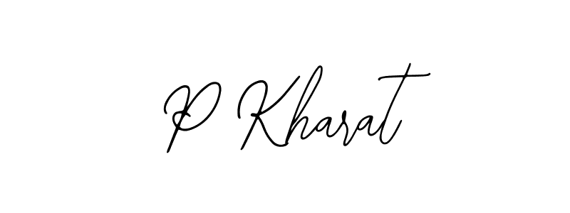 The best way (Bearetta-2O07w) to make a short signature is to pick only two or three words in your name. The name P Kharat include a total of six letters. For converting this name. P Kharat signature style 12 images and pictures png