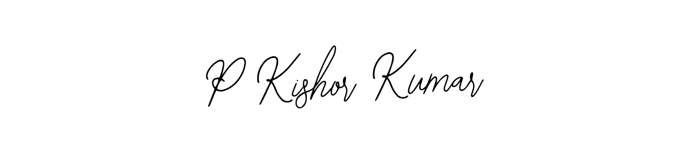 Make a beautiful signature design for name P Kishor Kumar. With this signature (Bearetta-2O07w) style, you can create a handwritten signature for free. P Kishor Kumar signature style 12 images and pictures png